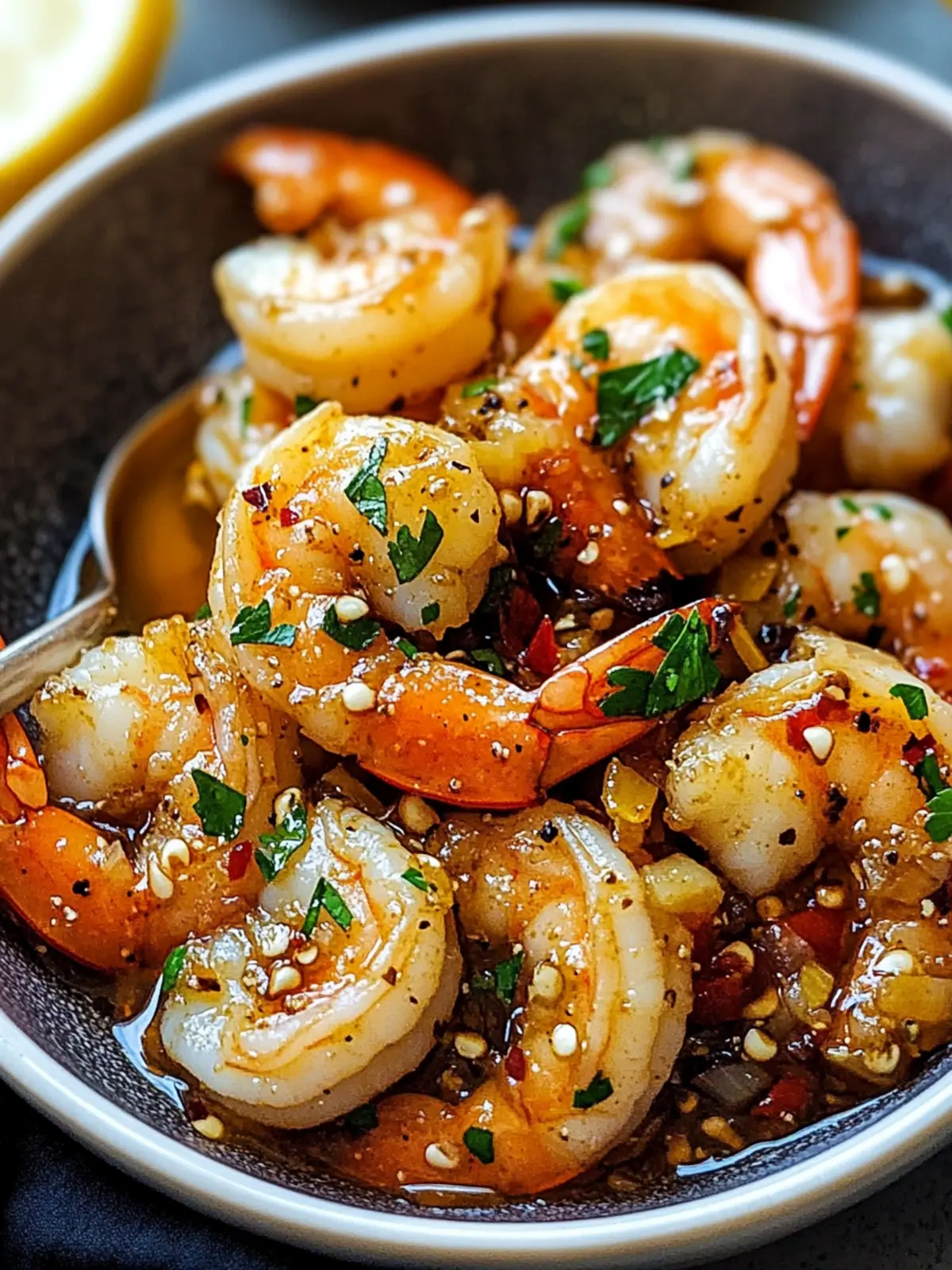 Spicy Lemon Garlic Shrimp