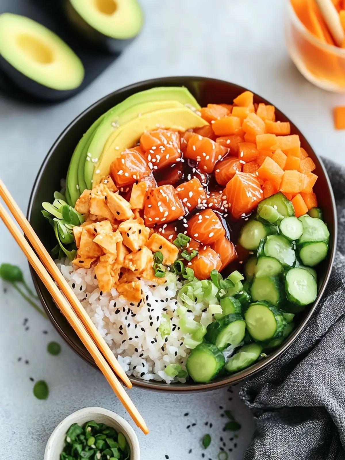 Savory Salmon Poke Bowl: Quick, Fresh, and Fully Customizable 2 Salmon Poke Bowl