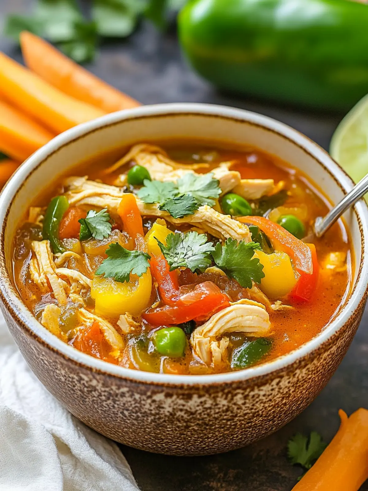 Slow Cooker Chicken Fajita Soup