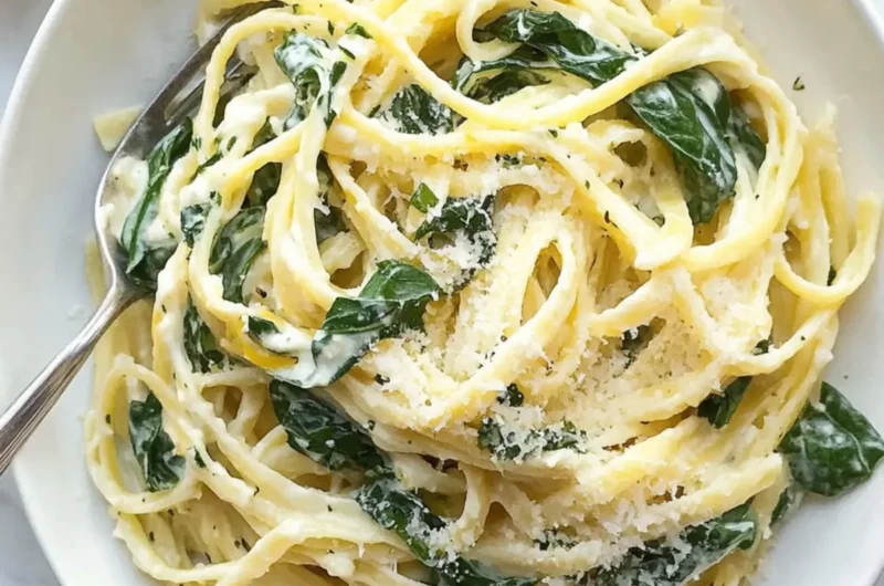 EASY LEMON RICOTTA PASTA & SPINACH