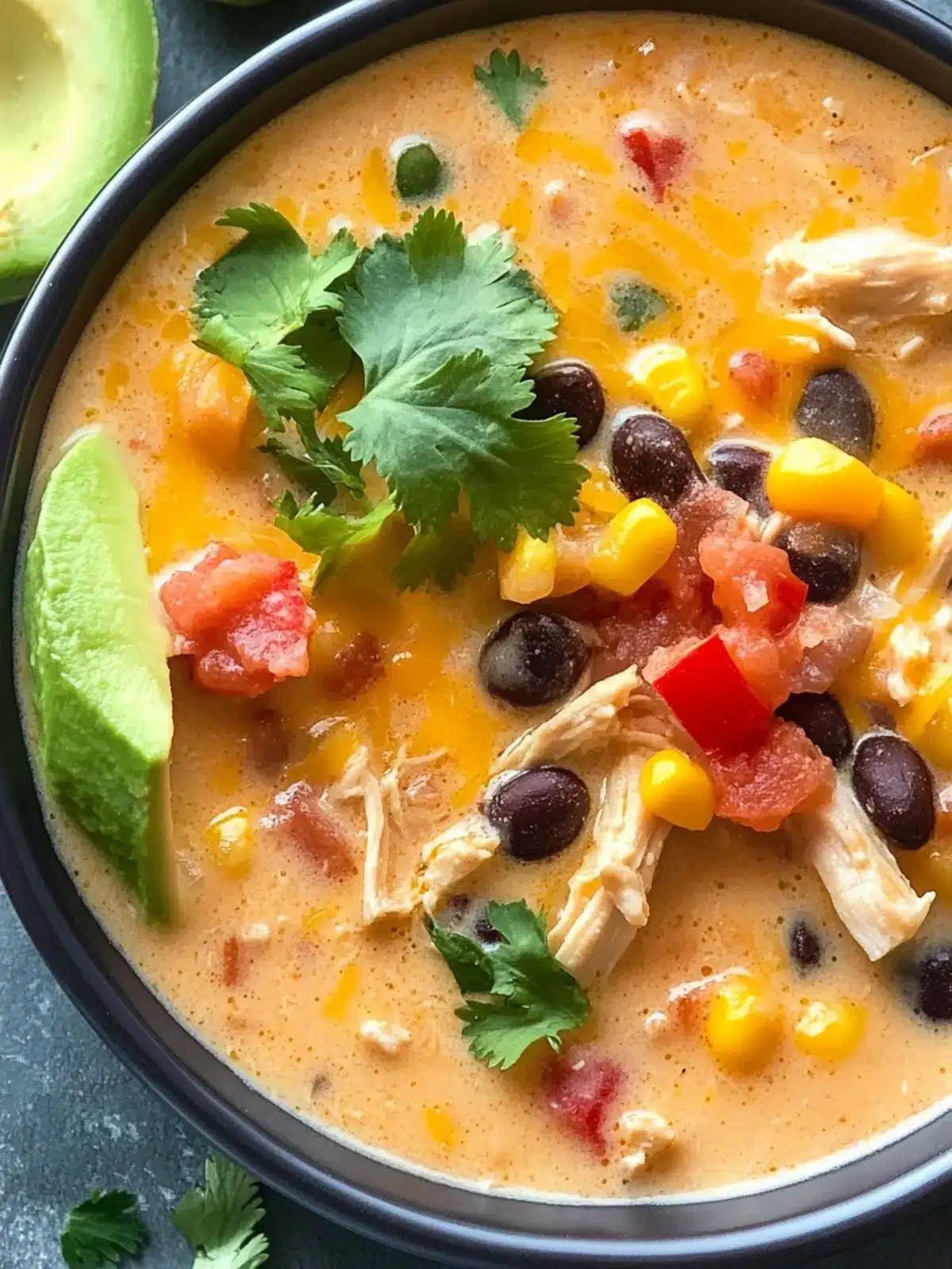 Easy Creamy Chicken Taco Soup