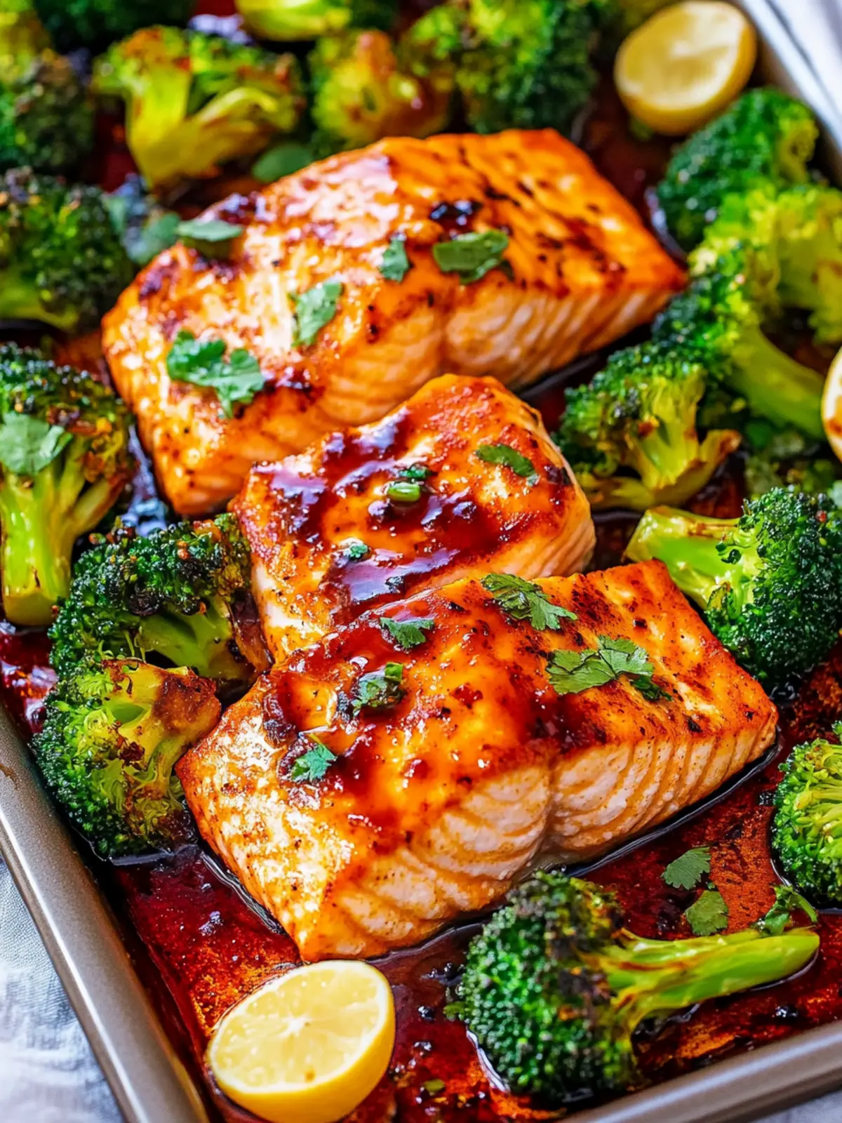 Sheet Pan Asian Salmon and Broccoli