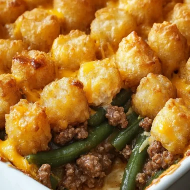 Comforting Green Bean Tater Tot Casserole with Ground Beef 10 The BEST Green Bean Tater Tot Casserole (with Ground Beef)