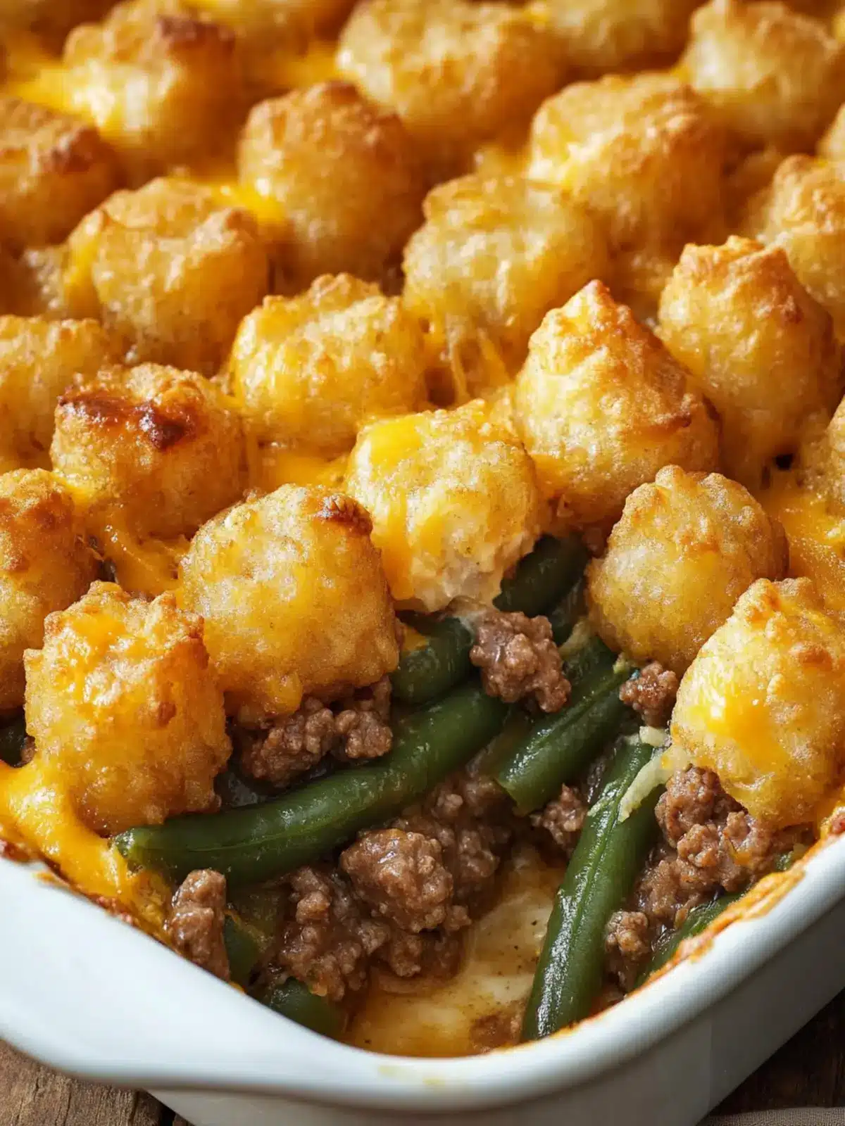 Comforting Green Bean Tater Tot Casserole with Ground Beef 5 The BEST Green Bean Tater Tot Casserole (with Ground Beef)
