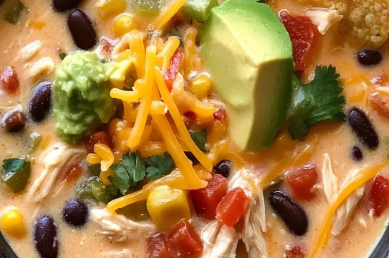 Easy Creamy Chicken Taco Soup