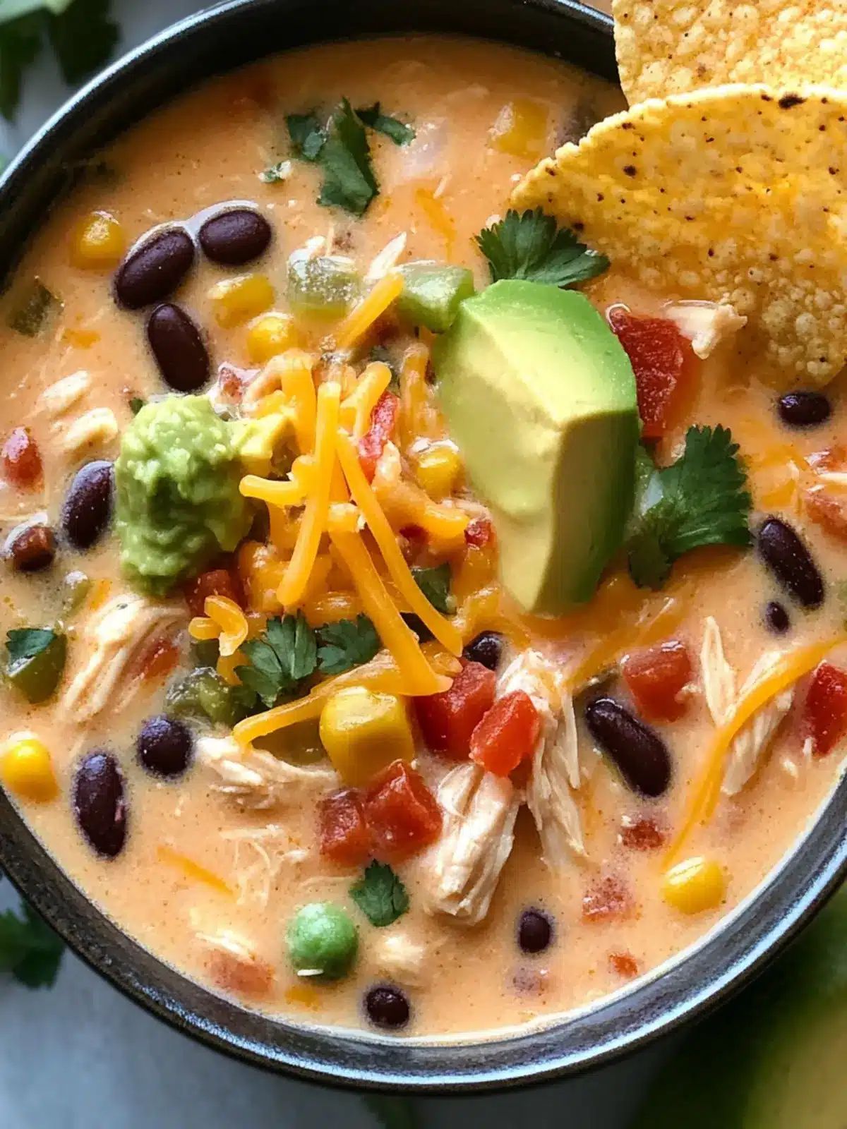 Easy Creamy Chicken Taco Soup