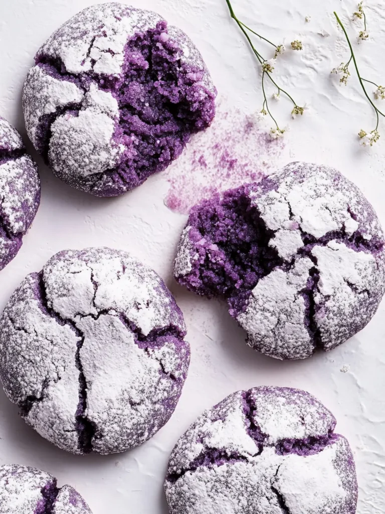 Irresistible Ube Crinkle Cookies for Sweet-Savory Bliss 3 Ube Crinkle Cookies