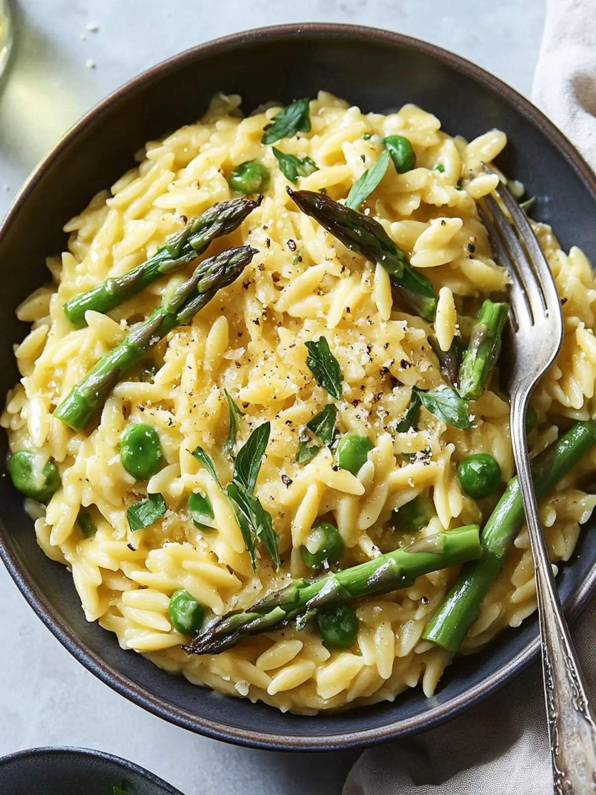 Cheesy Asparagus Orzotto