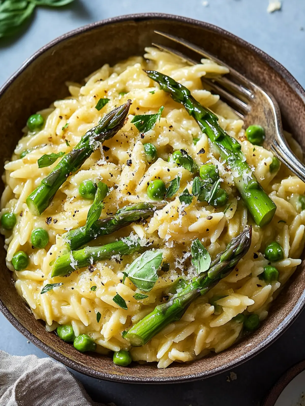 Cheesy Asparagus Orzotto