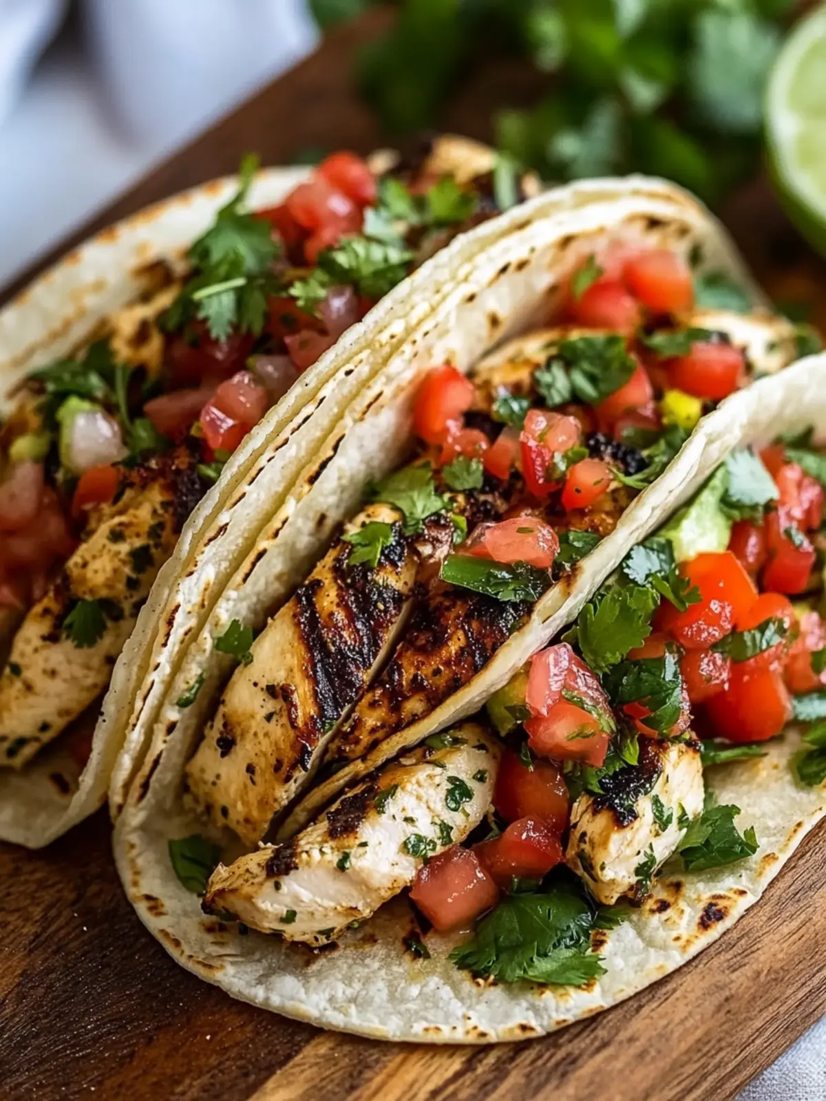 Cilantro Lime Grilled Chicken Tacos