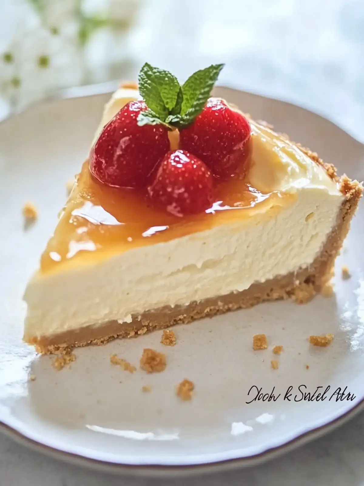 Decadent New York Style Cheesecake with Cherry Bliss 2 New York Style Cheesecake