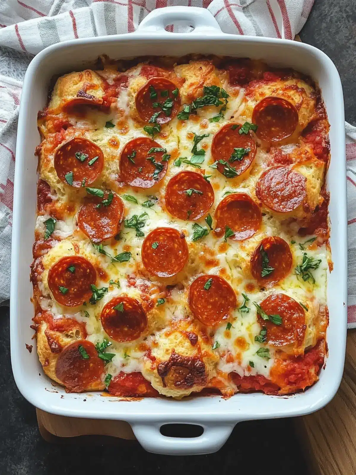 Bubble Up Biscuit Pizza Casserole
