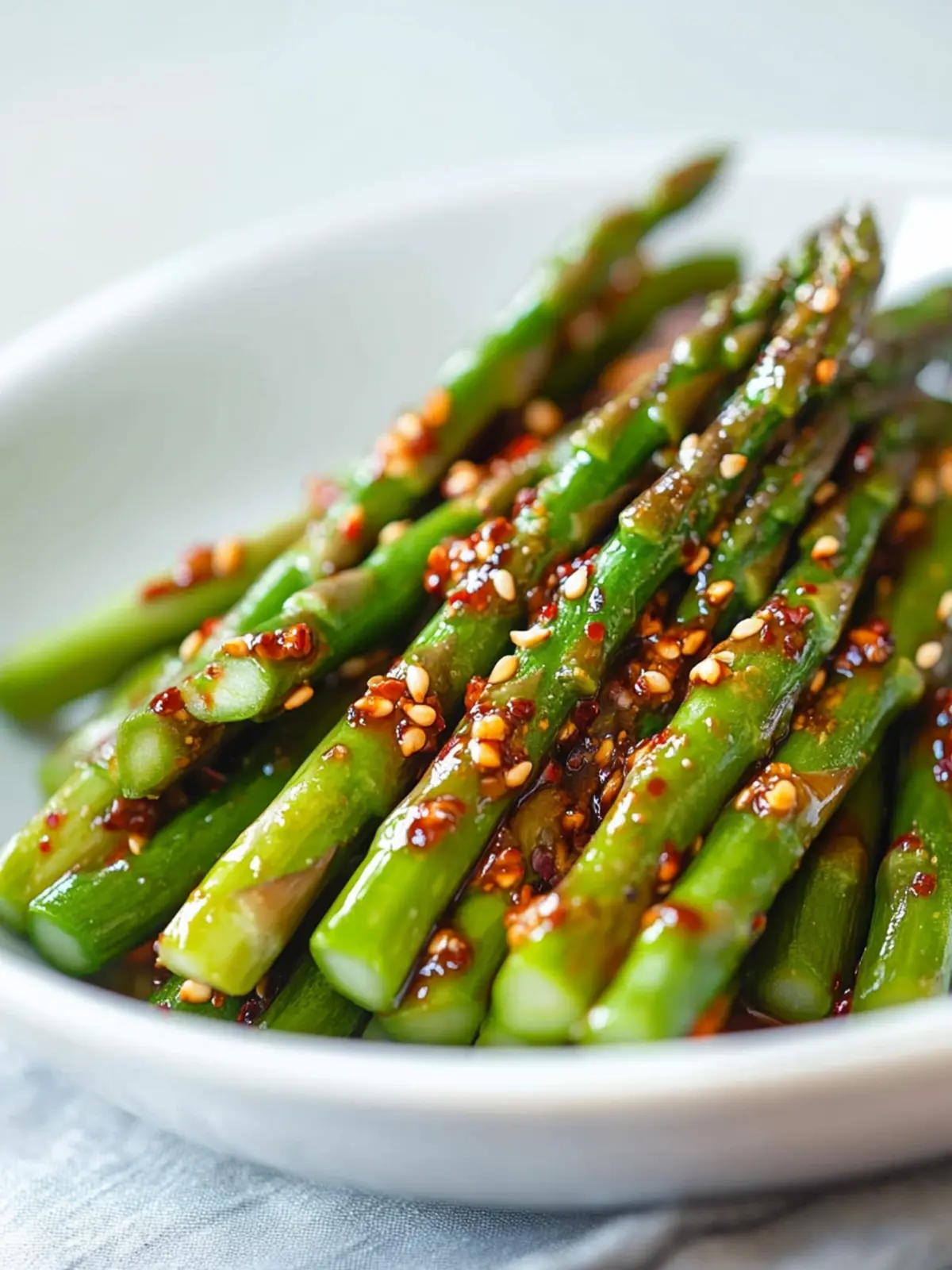 Zesty Asparagus with Gochujang Sauce: Quick & Delicious! 4 Asparagus with Gochujang Sauce