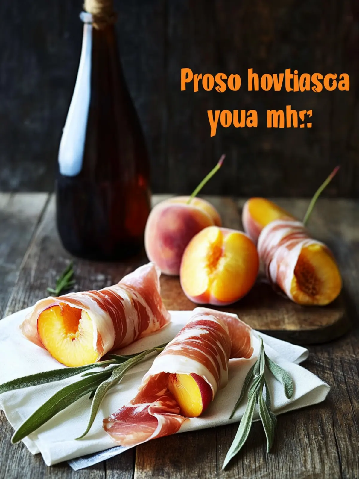 Prosciutto Wrapped Peaches