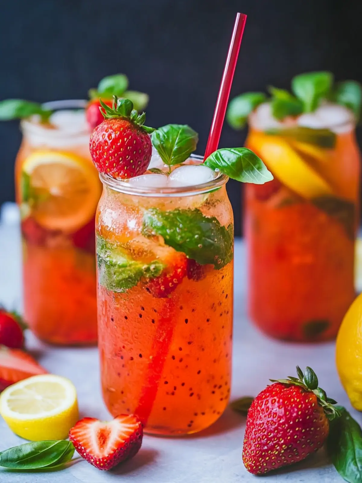 Strawberry Basil Lemonade