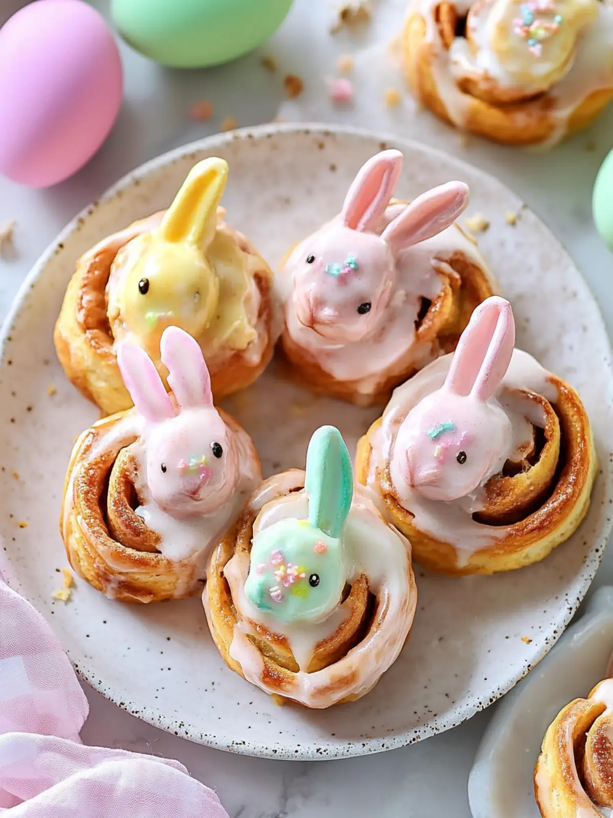 Easter Bunny Cinnamon Rolls