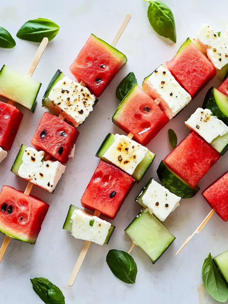 Watermelon Feta Skewers