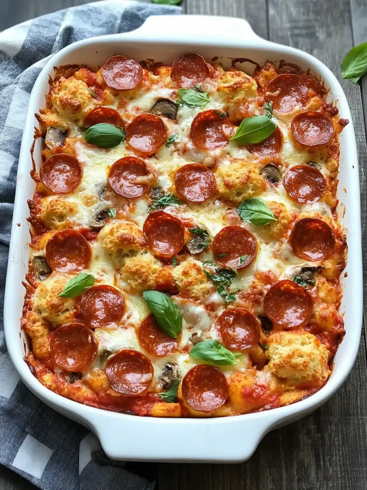 Bubble Up Biscuit Pizza Casserole