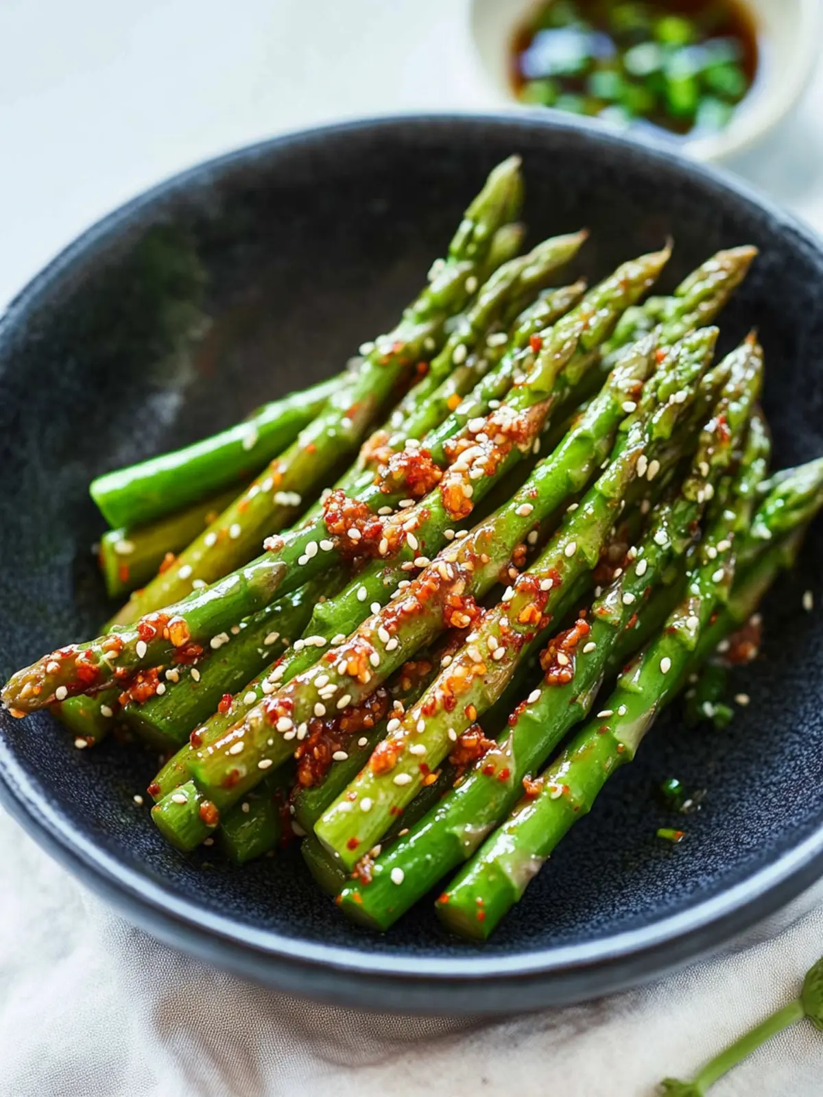 Zesty Asparagus with Gochujang Sauce: Quick & Delicious! 3 Asparagus with Gochujang Sauce