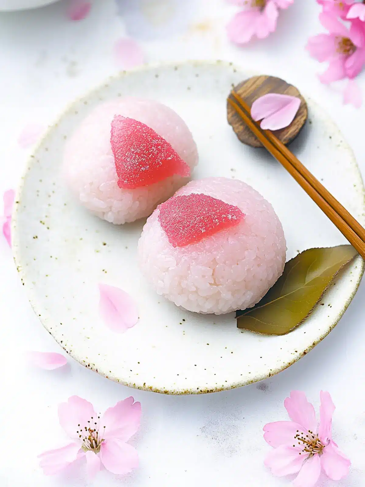 Sakura Mochi (Kansai-Style Cherry Blossom Rice Cakes)
