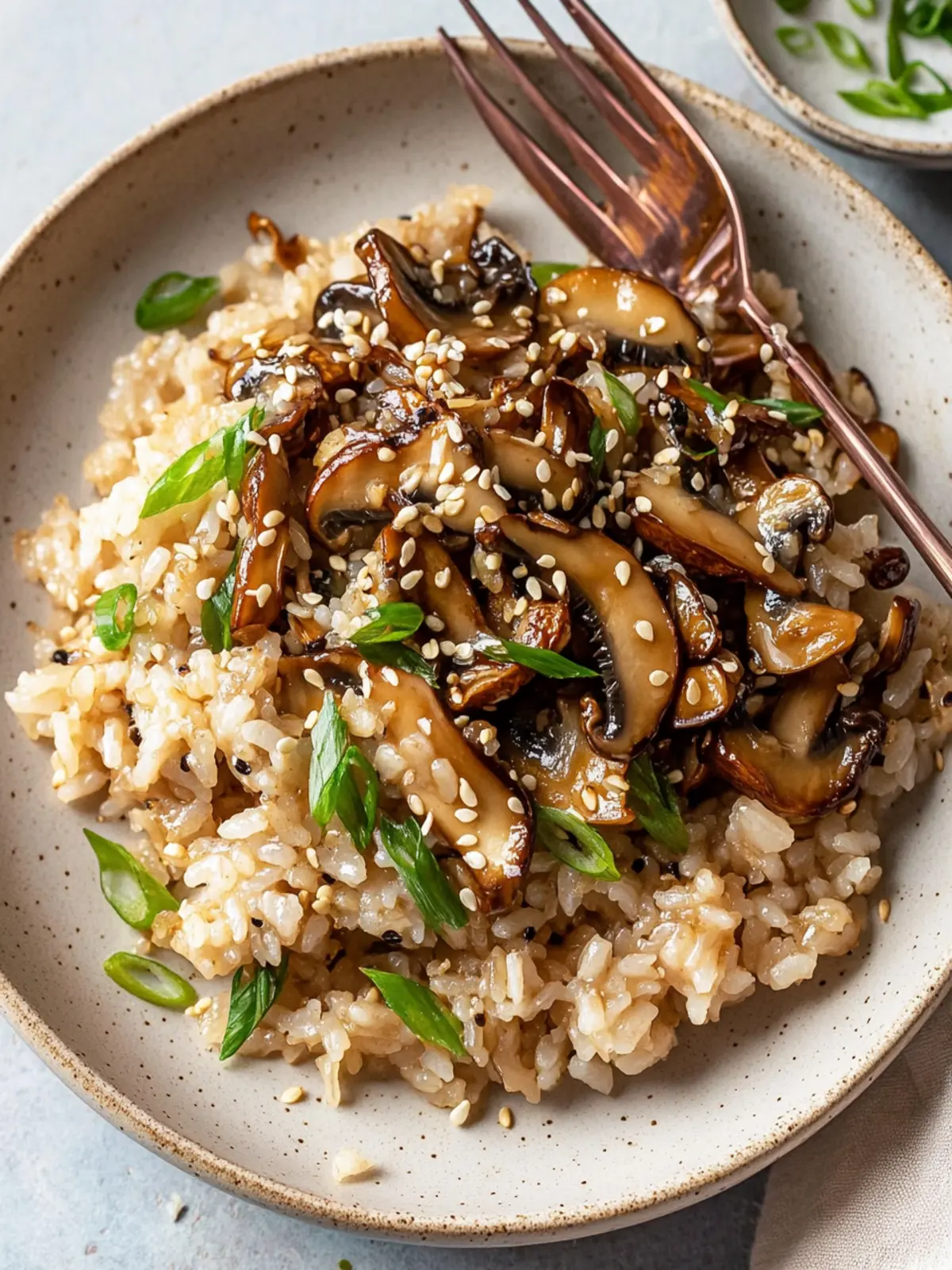 Miso Mushroom Crispy Rice