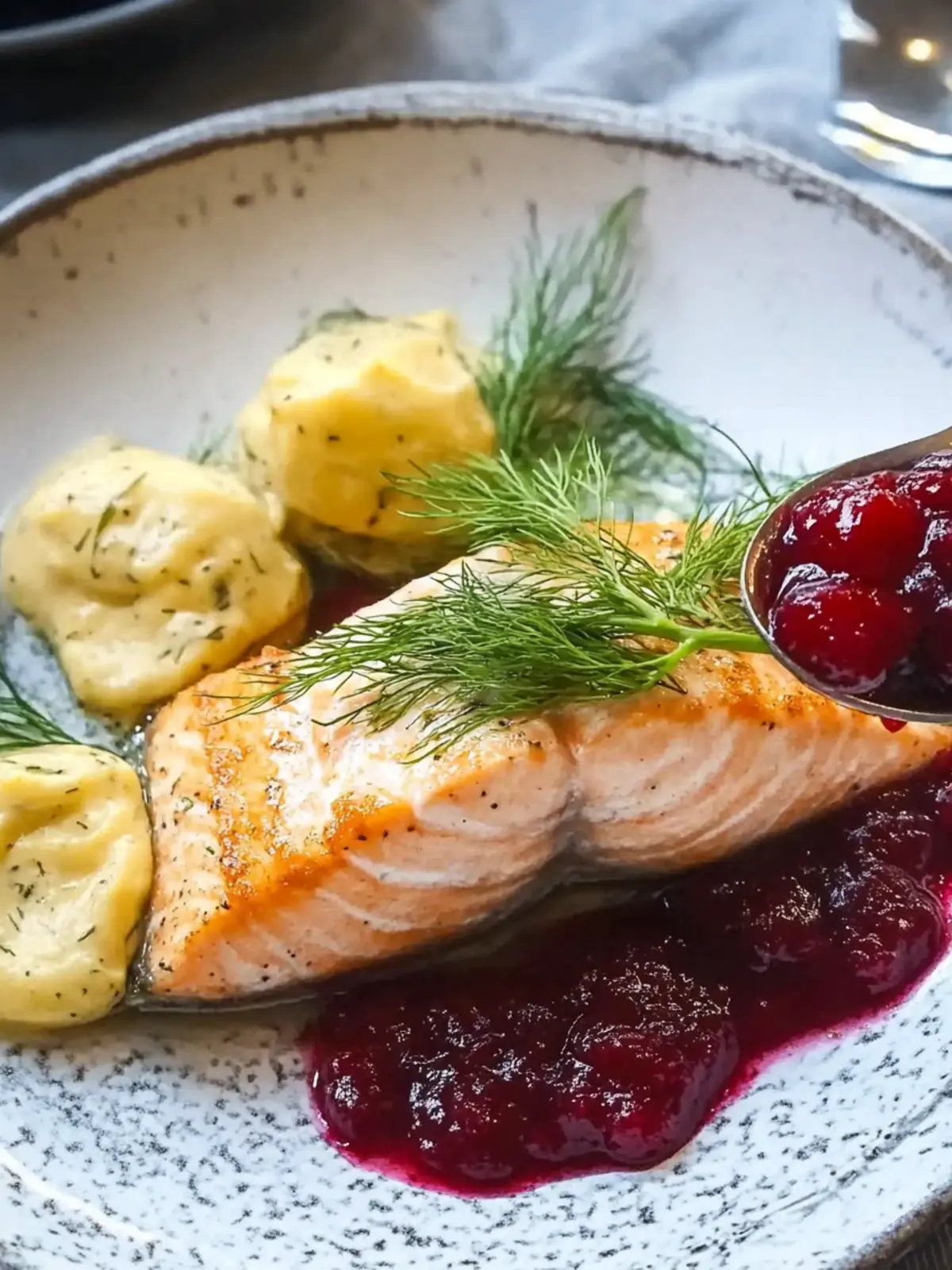 Scandi-Inspired Mustard Dill Salmon with Lingonberry Bliss 3 Scandi-inspired mustard dill salmon & lingonberry sauce