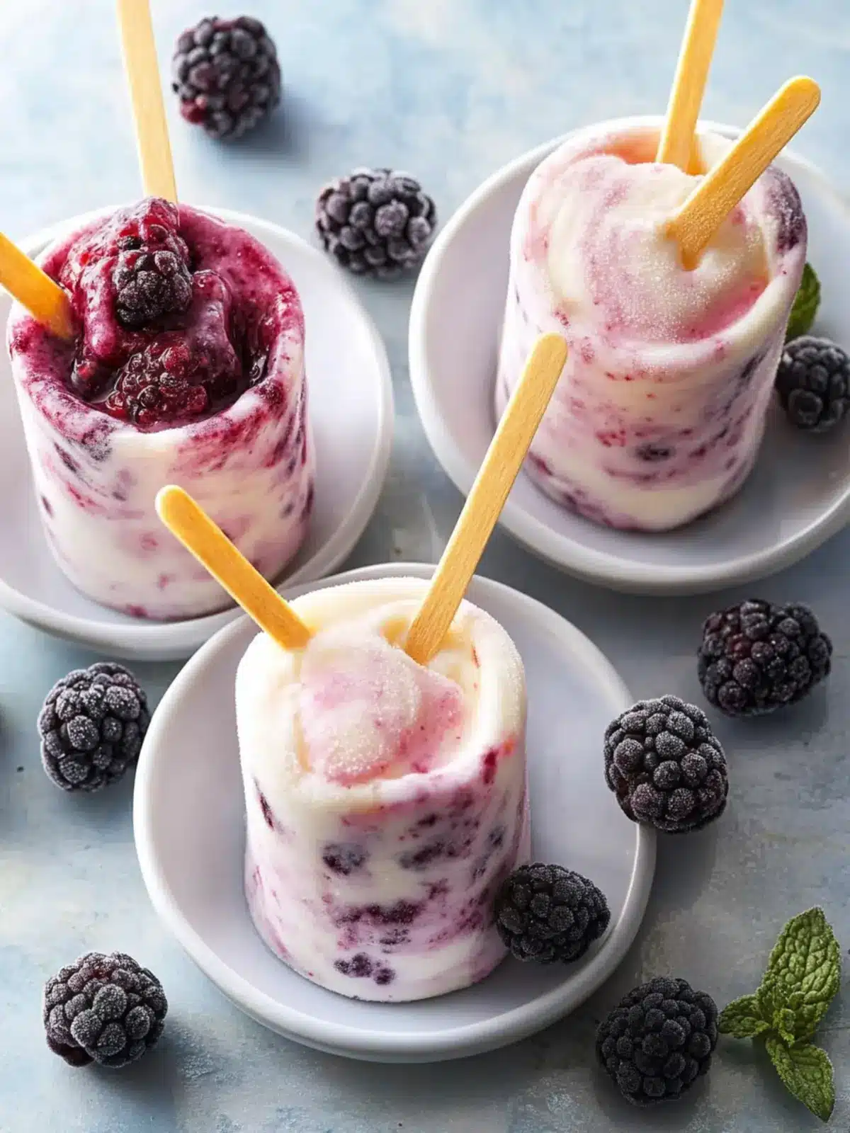 Frozen Berry & Yogurt Swirls