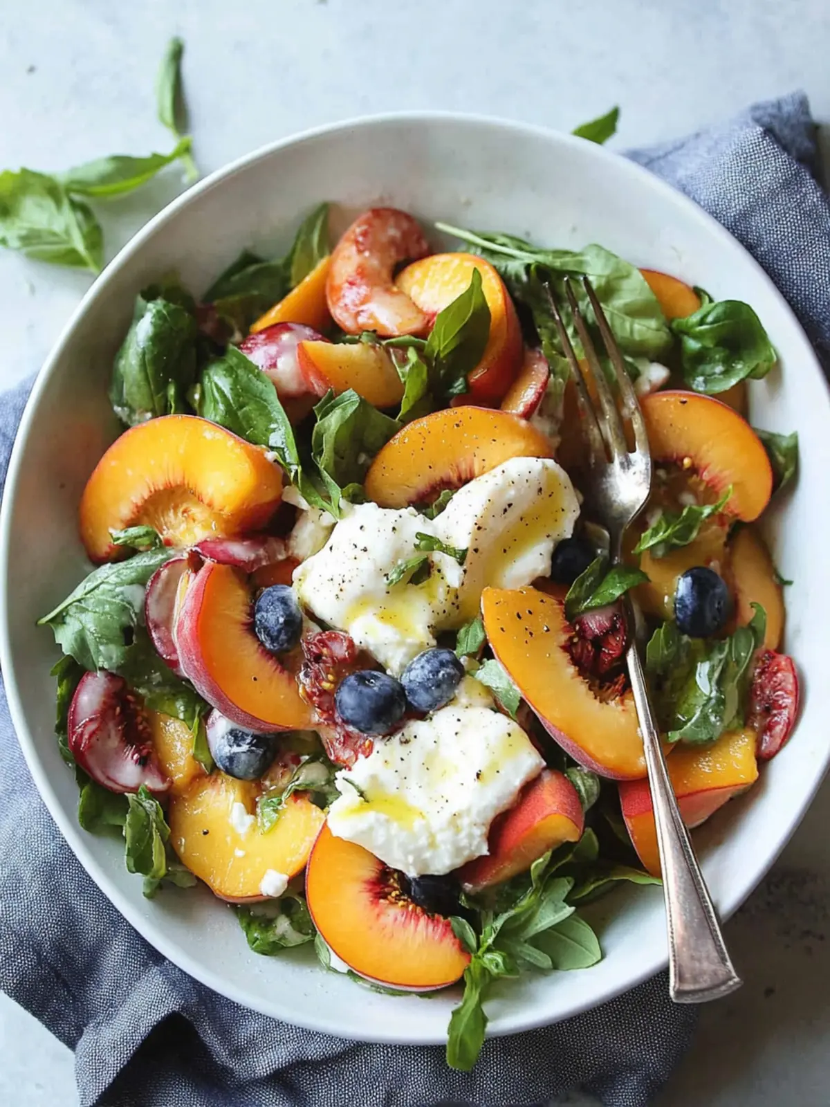Summer Peach Burrata Salad