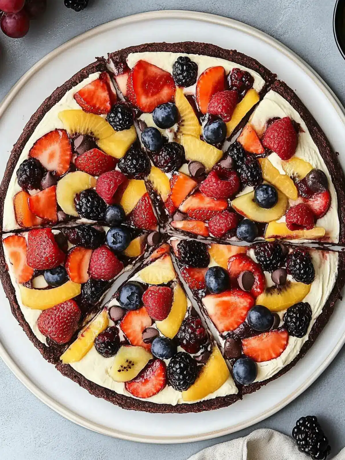 Delicious Brownie Fruit Pizza: A No-Fuss Summer Treat 2 Brownie Fruit Pizza