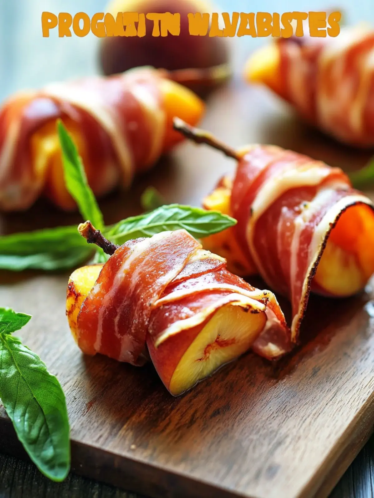 Prosciutto Wrapped Peaches
