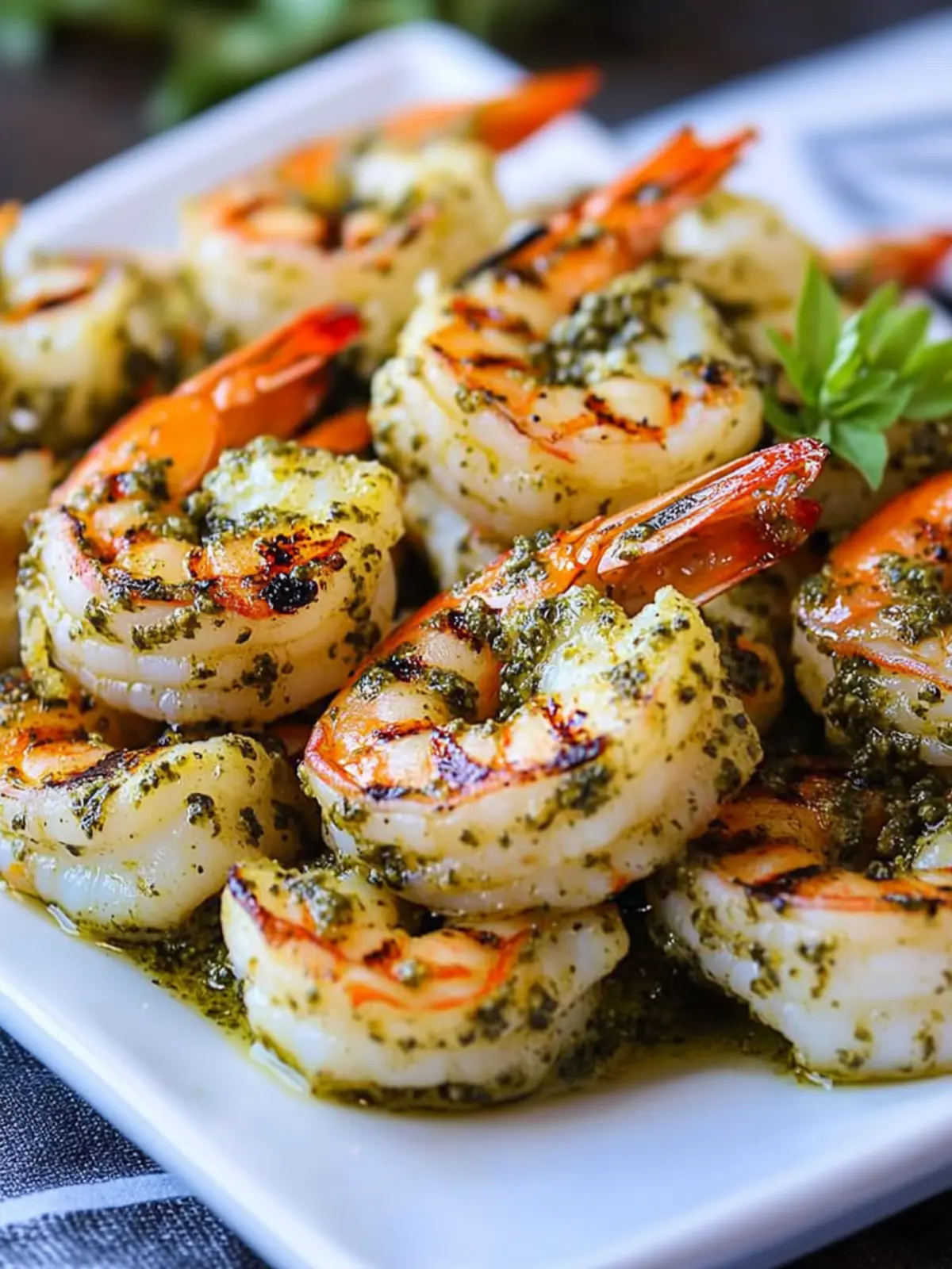 Pesto Grilled Shrimp