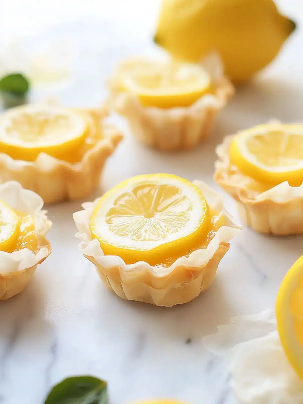 Zesty Mini Lemon Tarts with Crispy Phyllo Cups Delight 3 Mini Lemon Tarts with Phyllo Cups