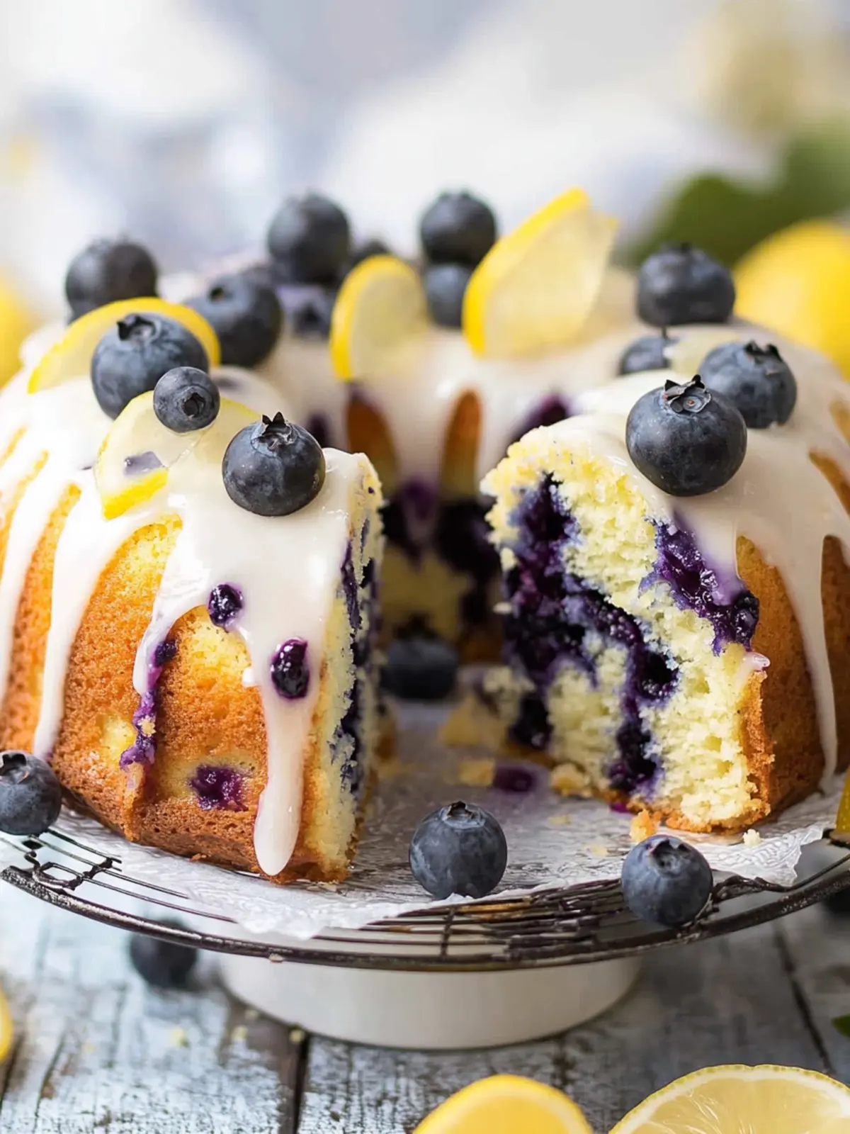 Blueberry and Lemon Pound Cake