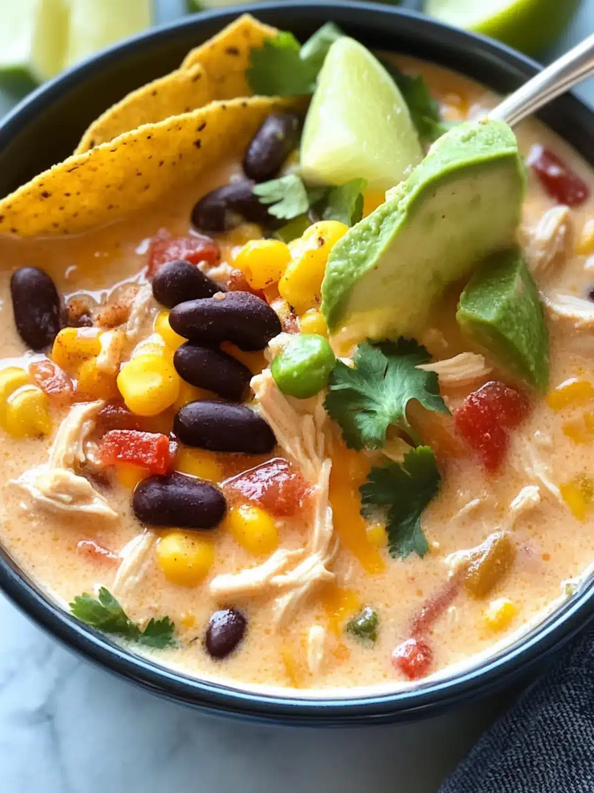 Easy Creamy Chicken Taco Soup