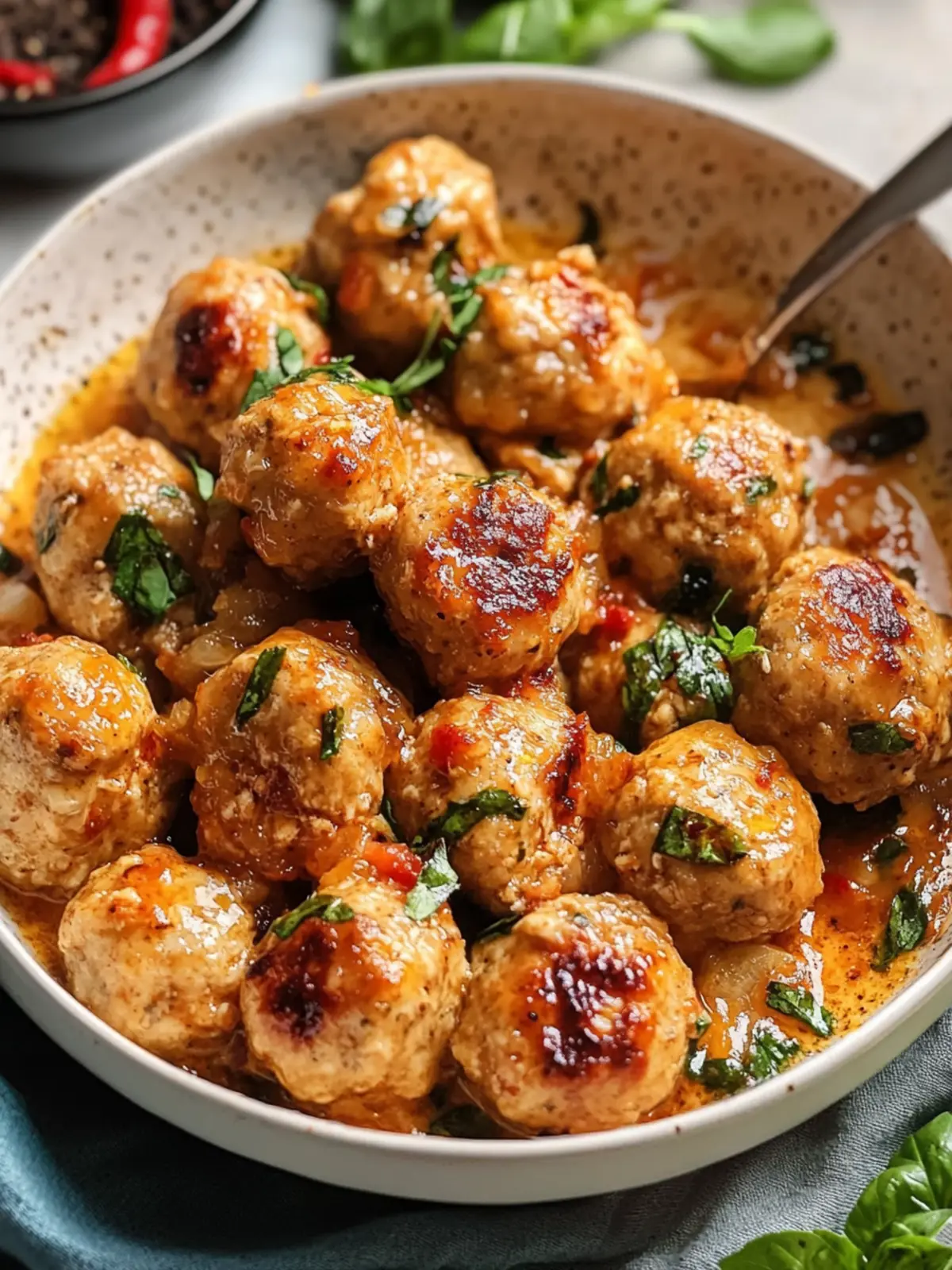 Marry Me Chicken Meatballs