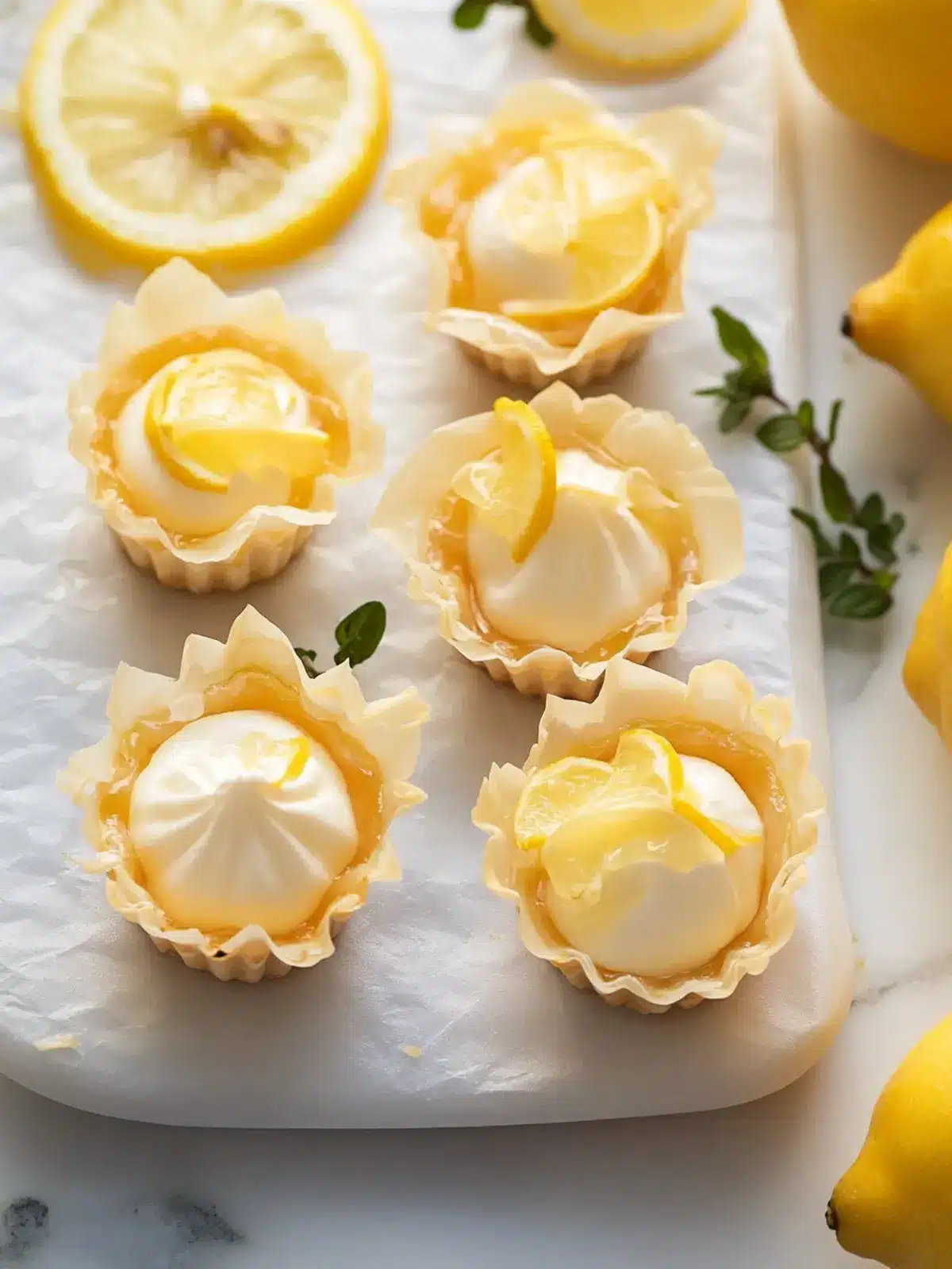 Zesty Mini Lemon Tarts with Crispy Phyllo Cups Delight 2 Mini Lemon Tarts with Phyllo Cups