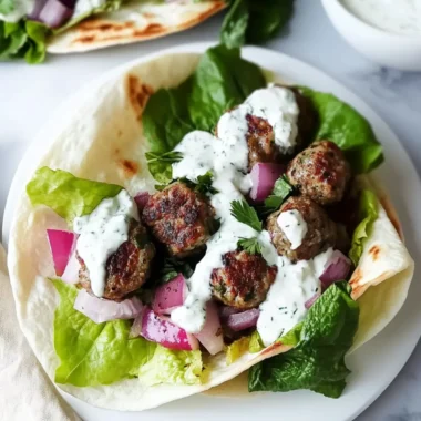Lamb Kofta Wraps with Creamy Feta Yogurt Sauce