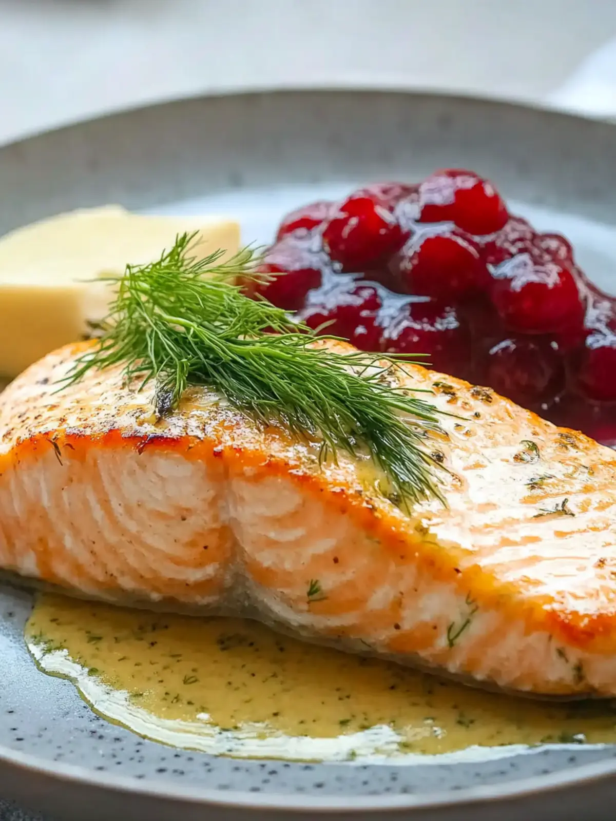 Scandi-Inspired Mustard Dill Salmon with Lingonberry Bliss 2 Scandi-inspired mustard dill salmon & lingonberry sauce