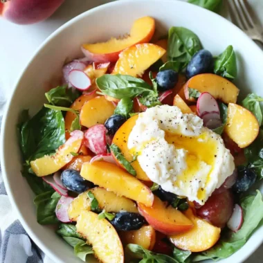 Summer Peach Burrata Salad
