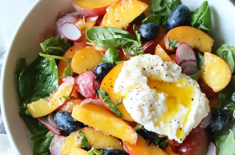 Summer Peach Burrata Salad