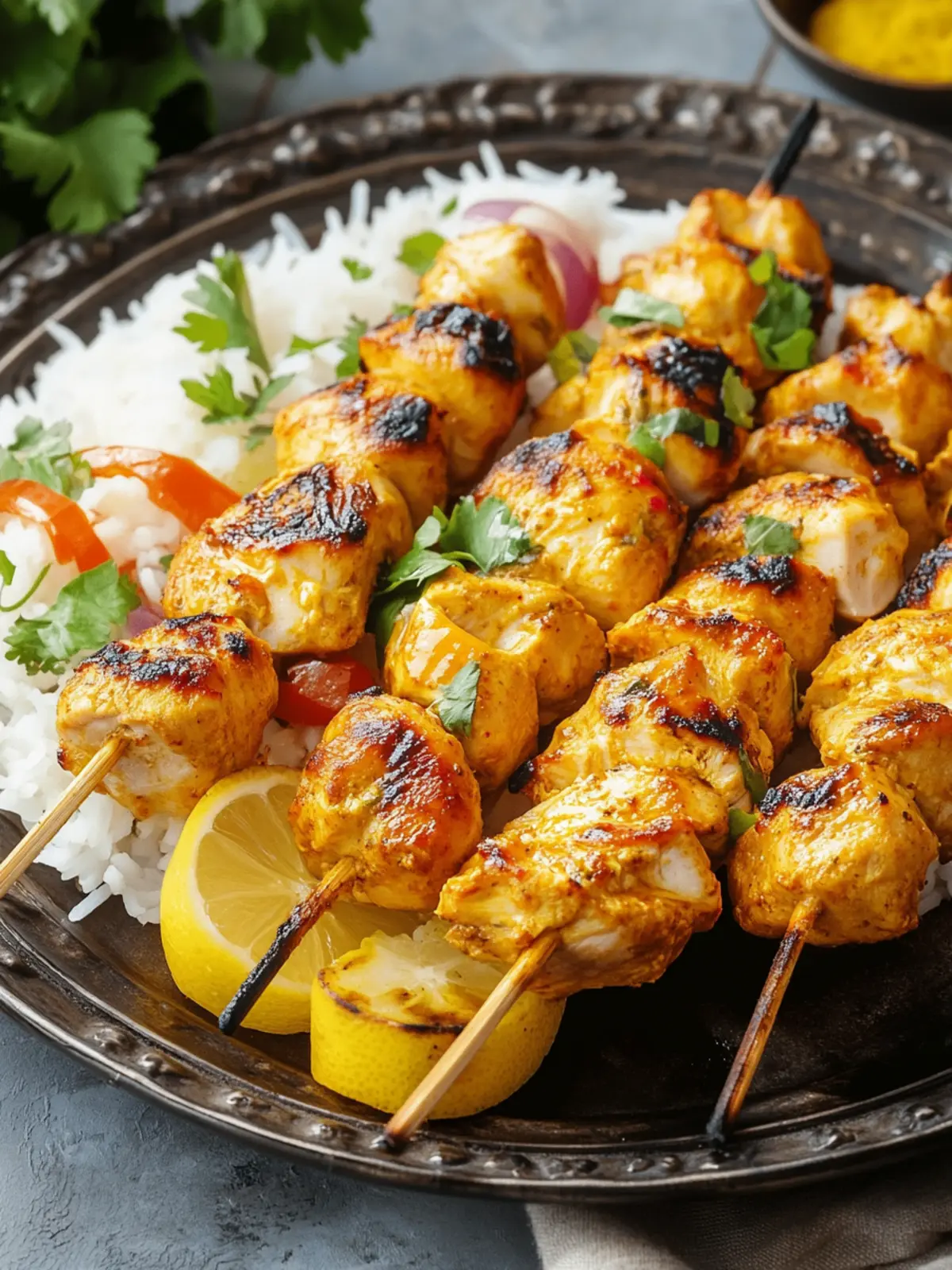 Joojeh Kabab (Grilled Saffron Chicken)