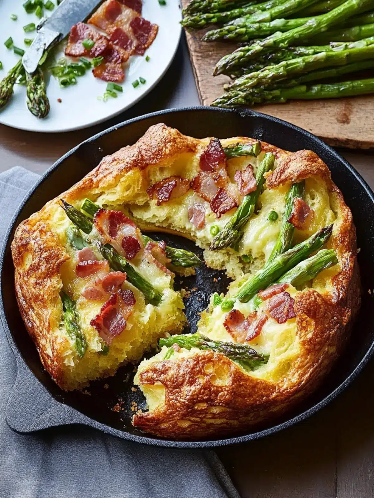 Asparagus and Double Smoked Bacon Popover