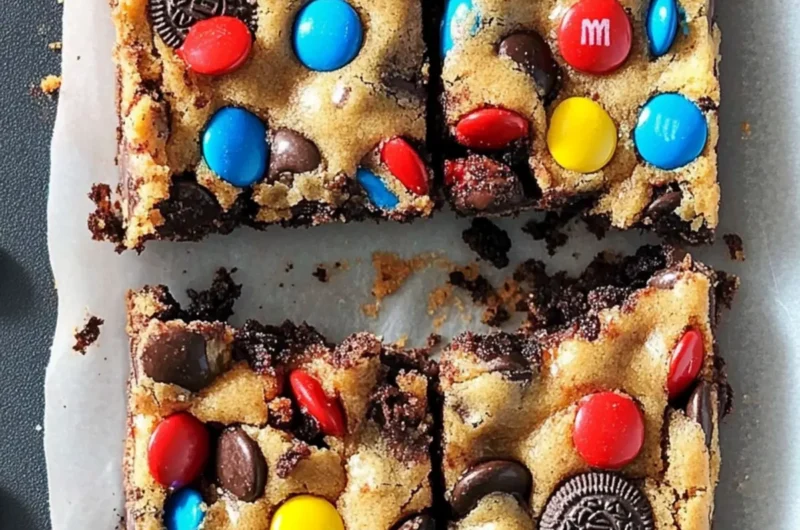 Loaded M&M Oreo Cookie Bars