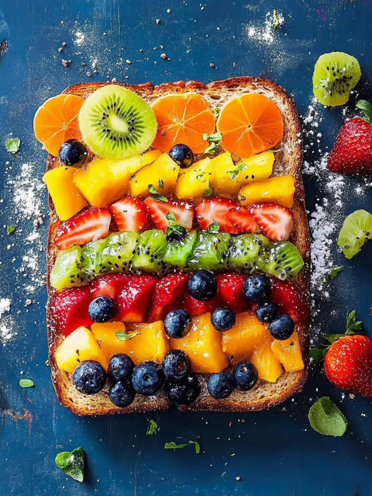 Vibrant Rainbow Fruit Toast for a Fun and Healthy Breakfast 5 Rainbow Fruit Toast