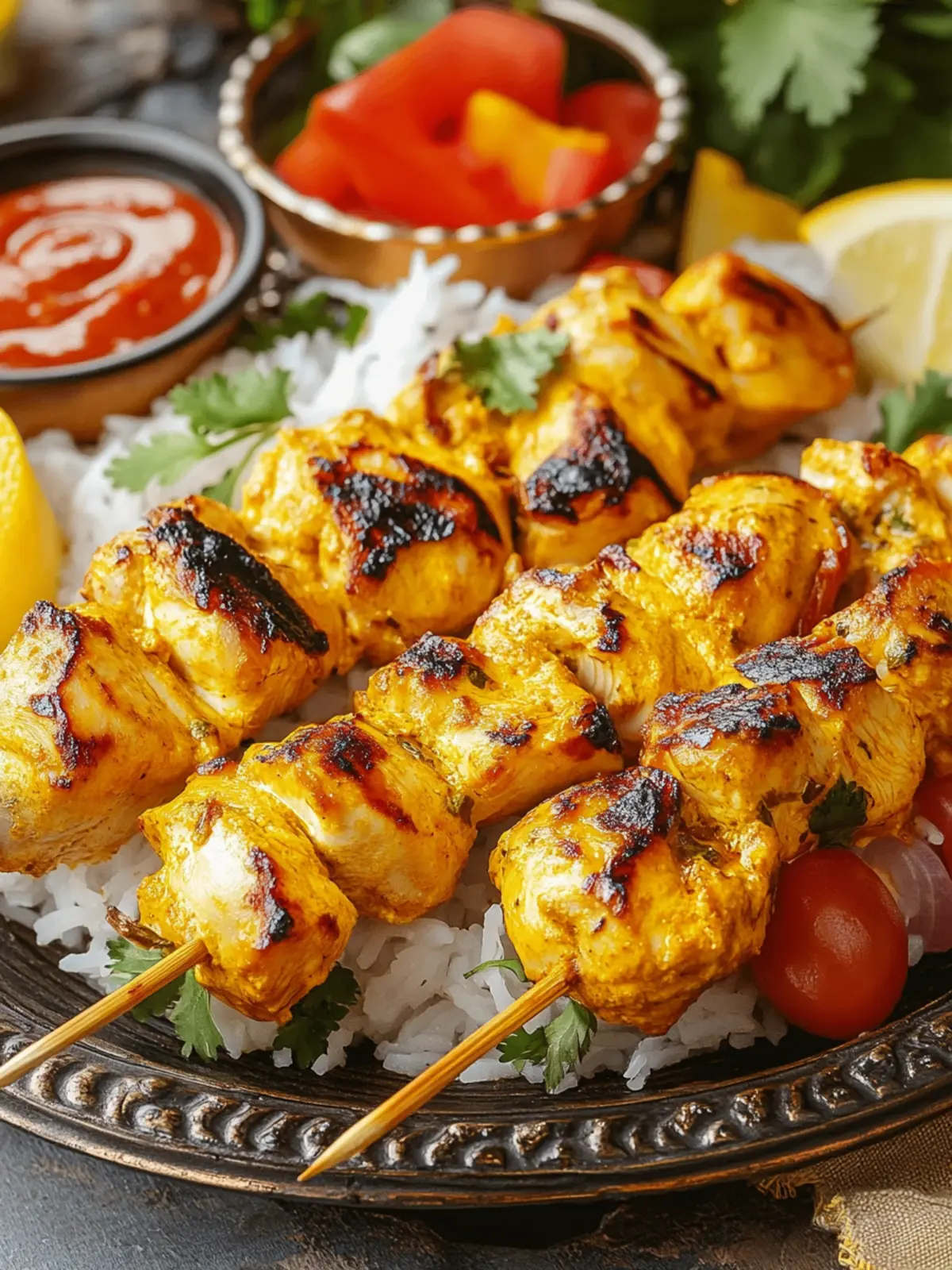 Joojeh Kabab (Grilled Saffron Chicken)