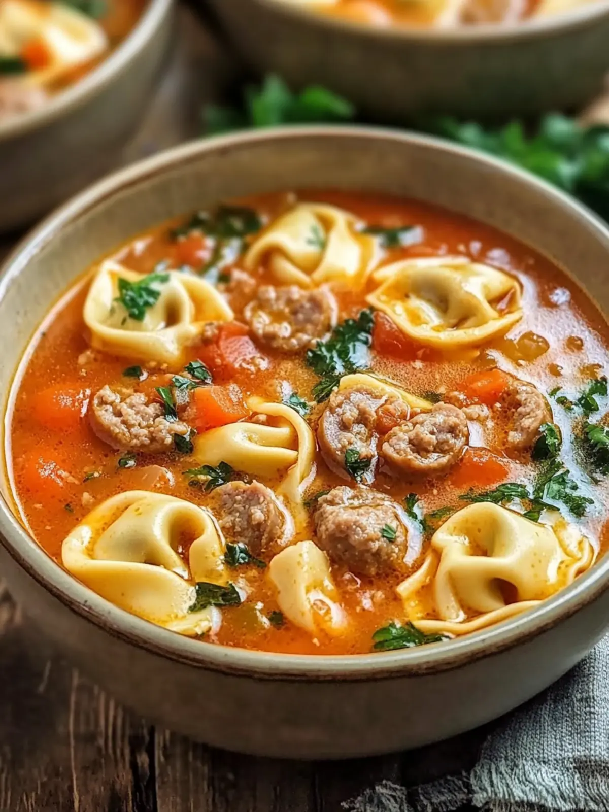 Italian Sausage Tortellini Soup