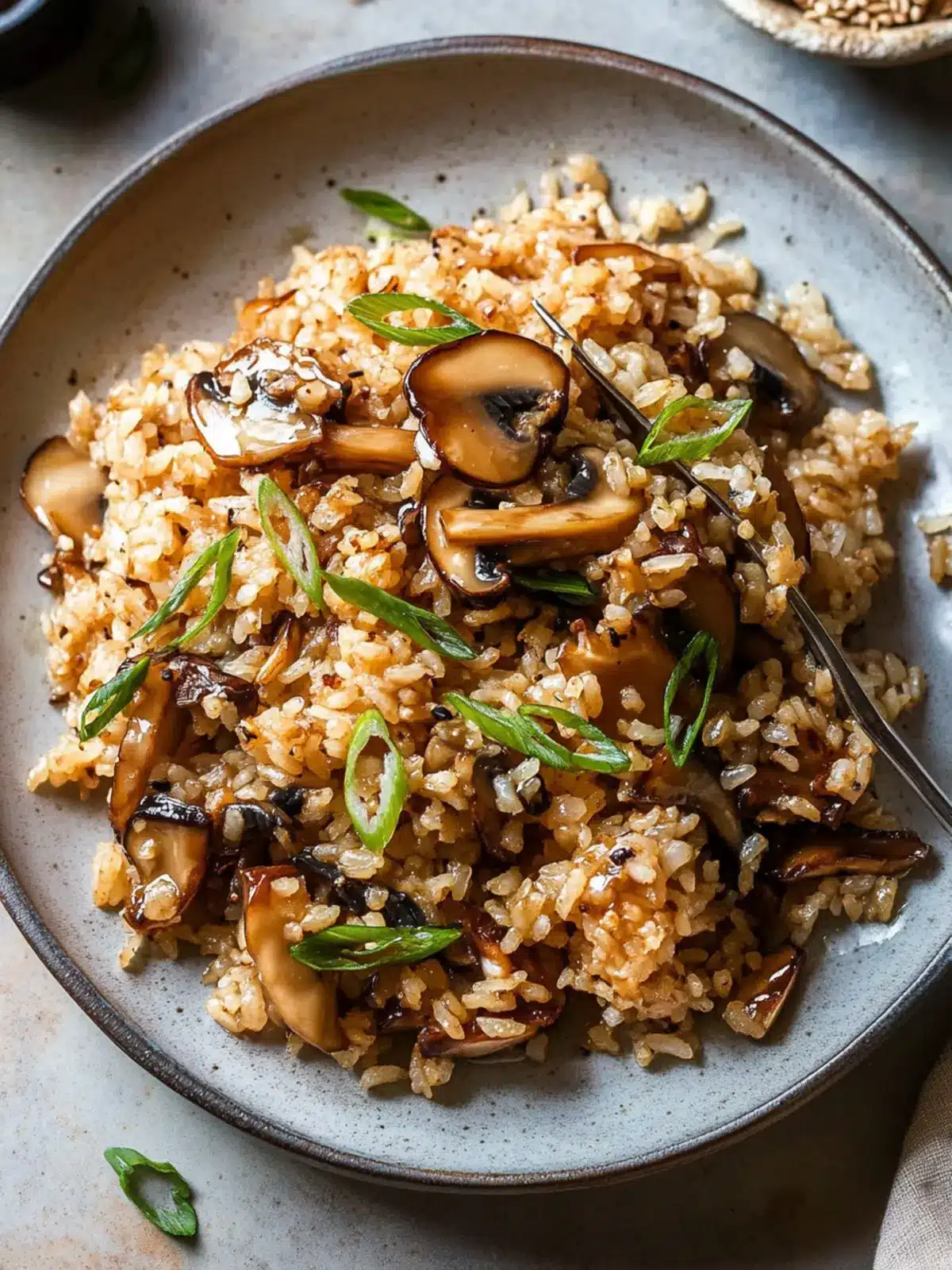 Miso Mushroom Crispy Rice
