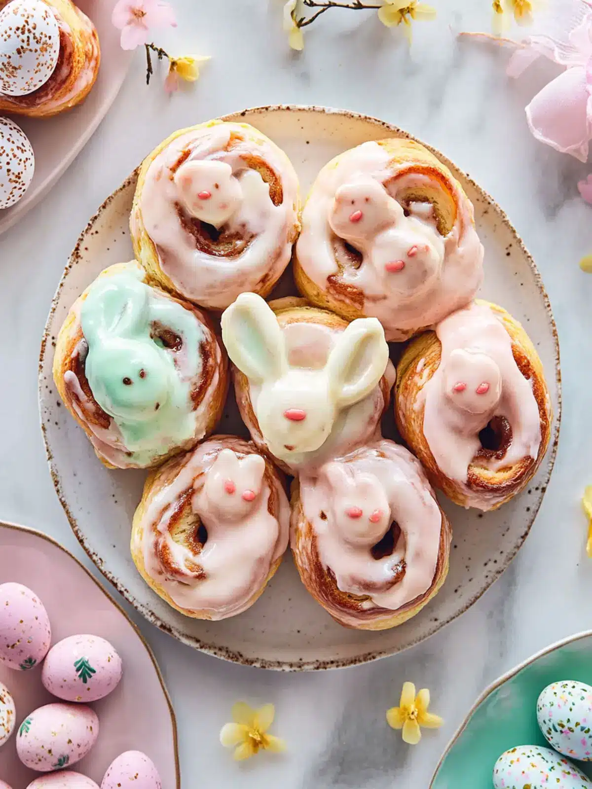 Easter Bunny Cinnamon Rolls
