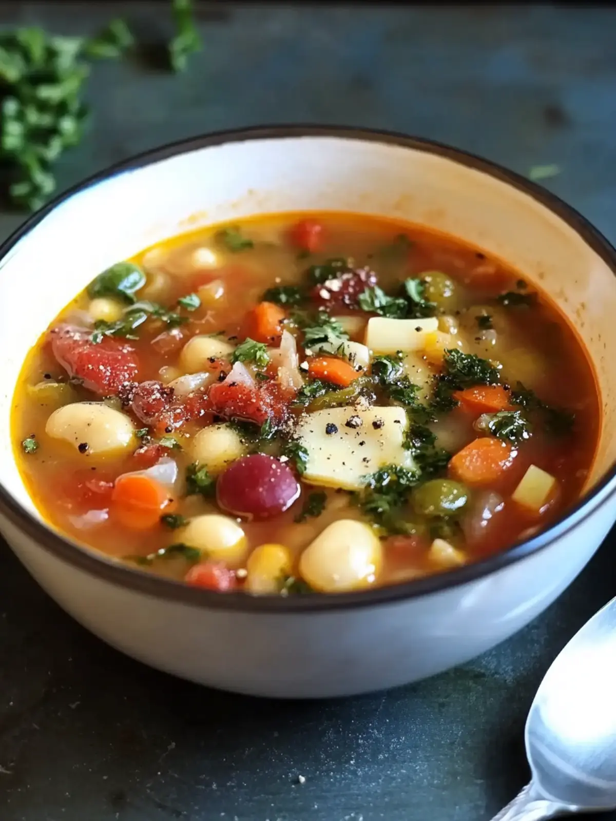Hearty Minestrone Soup with Red Wine for Cozy Nights 2 Minestrone Soup