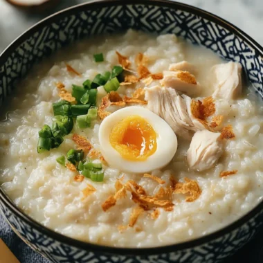 Filipino Arroz Caldo (Chicken and Rice Porridge)